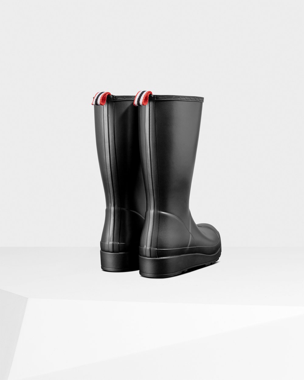 Womens Play Boots - Hunter Original Tall Pearlized Rain (24HWQEUNR) - Black